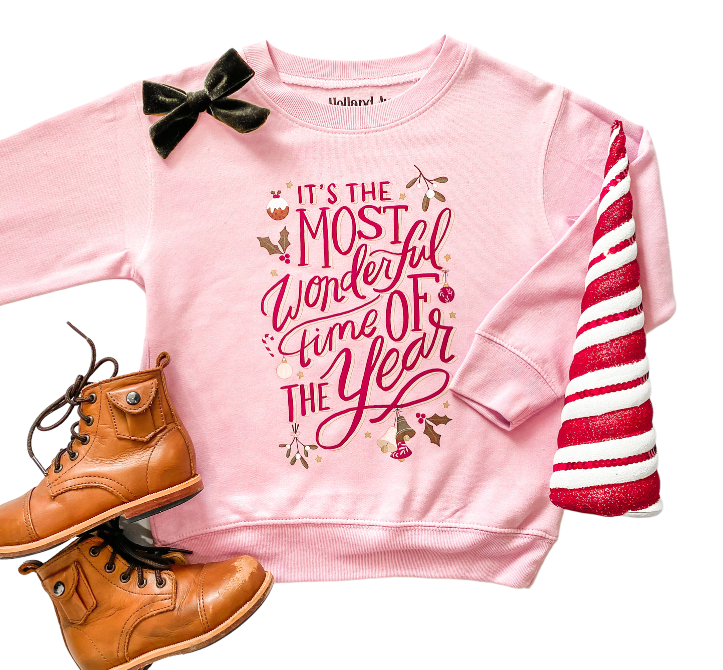 Most Wonderful Time | Girls Mama Mini Christmas Sweatshirts