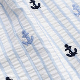 Kids Short Sleeve Oxford Shirt | Nautical Anchors