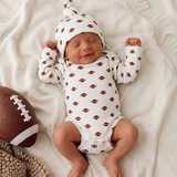Football / Organic Pointelle Long Sleeve Bodysuit
