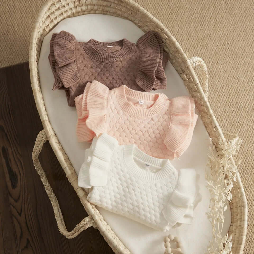 Lillian Ruffle Sweater - Evvie Bean's Baby Boutique