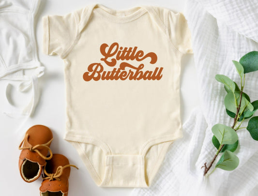 Little Butterball Gerber Onesie- Natural SS