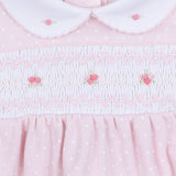 Mia's Classics Smocked Short Sleeve Bubble - Pink