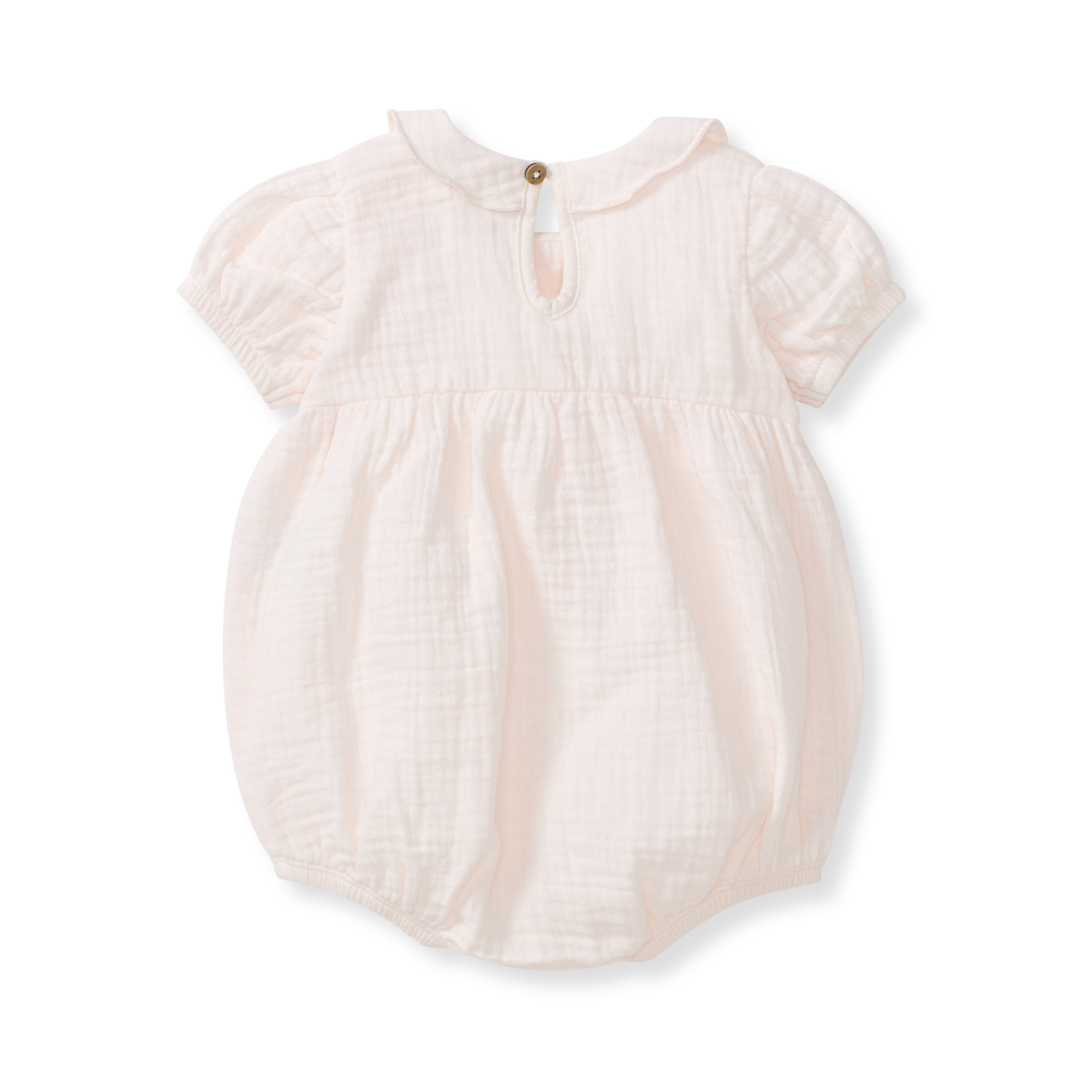 Baby Girl Muslin Collar Bubble Romper