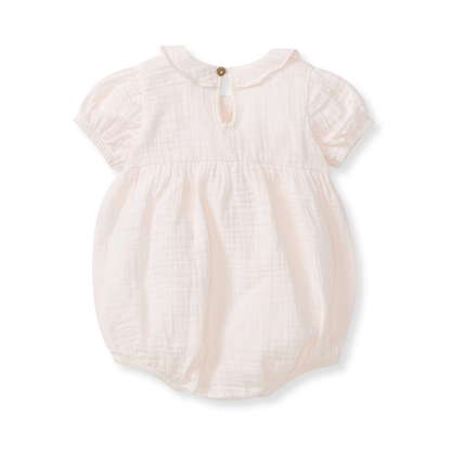 Baby Girl Muslin Collar Bubble Romper