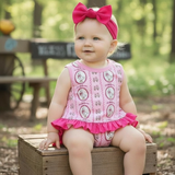 Pink Geese printed baby swing set
