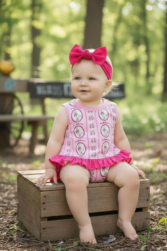 Pink Geese printed baby swing set