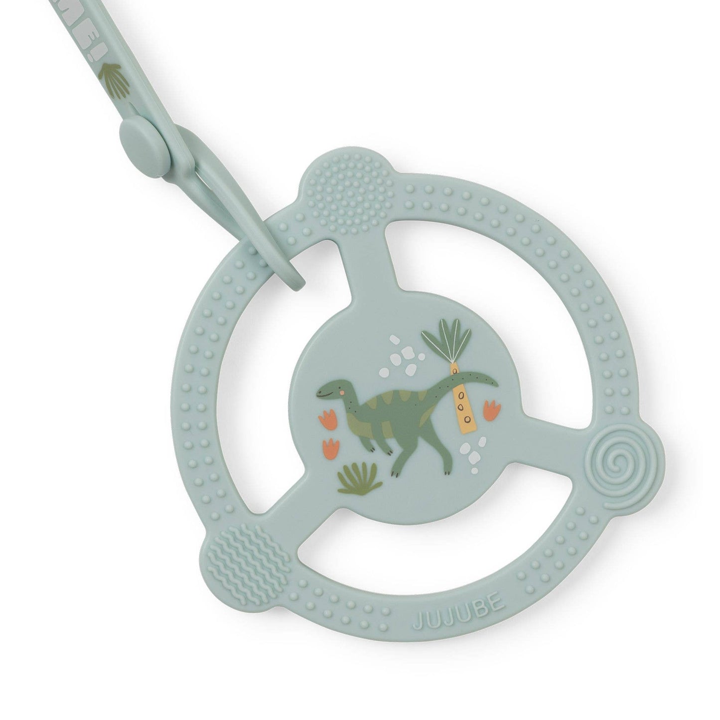 Silicone Teether Ring with Detachable Clip Roarsome