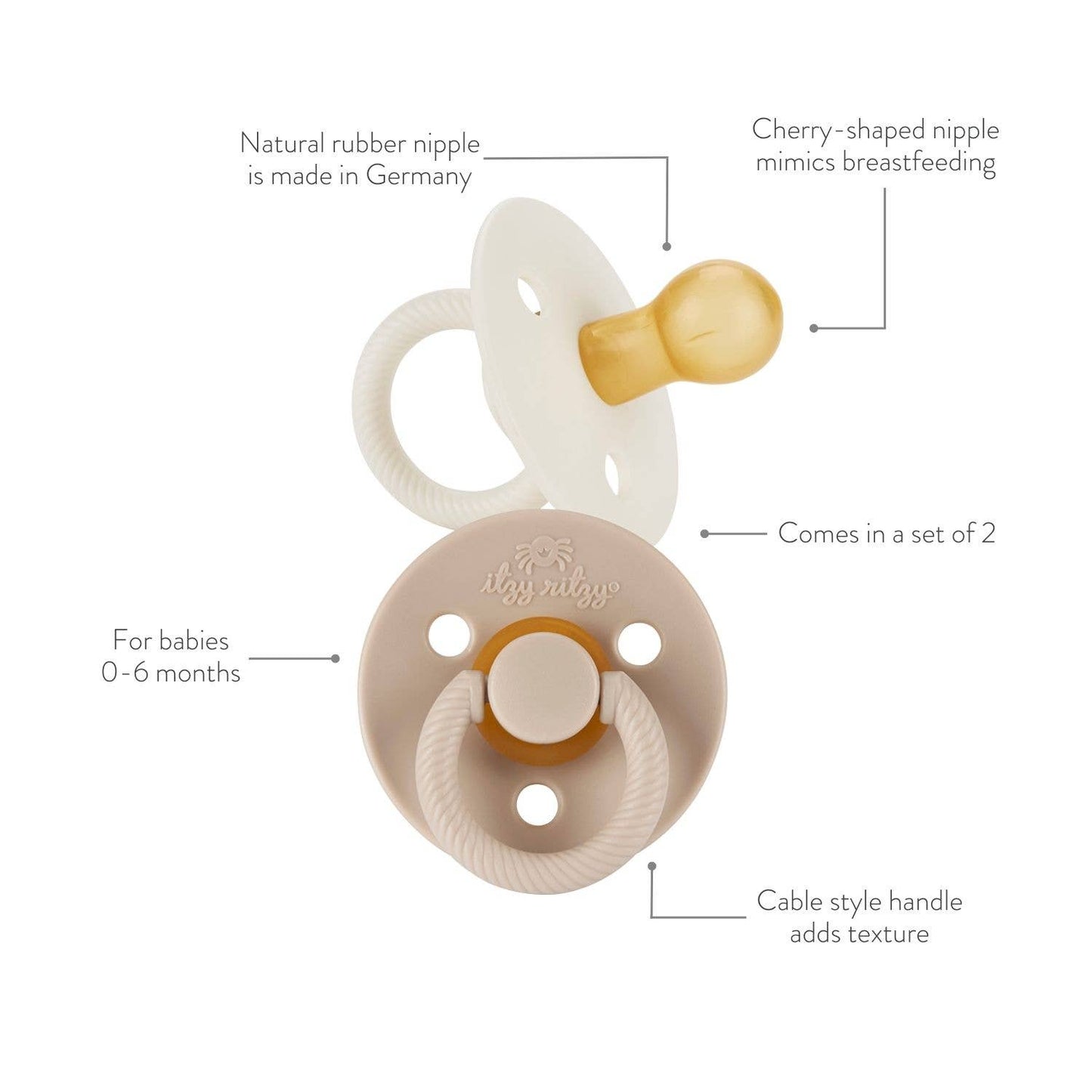 *NEW STYLES* Itzy Soother™ Natural Rubber Paci Sets