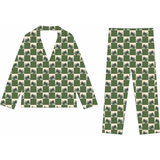 Forest Checker Adult Bamboo 2 Piece Set
