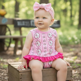 Pink Geese printed baby swing set