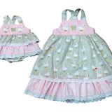 Girly Little Goose French Knot Romper & Dress