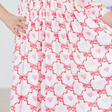 Lovebug 3/4 Sleeve Ruffle Twirl Dress