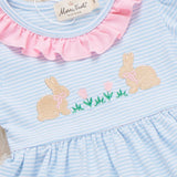 Picnic Hop Embroidered Cotton Dress