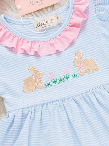 Picnic Hop Embroidered Cotton Dress