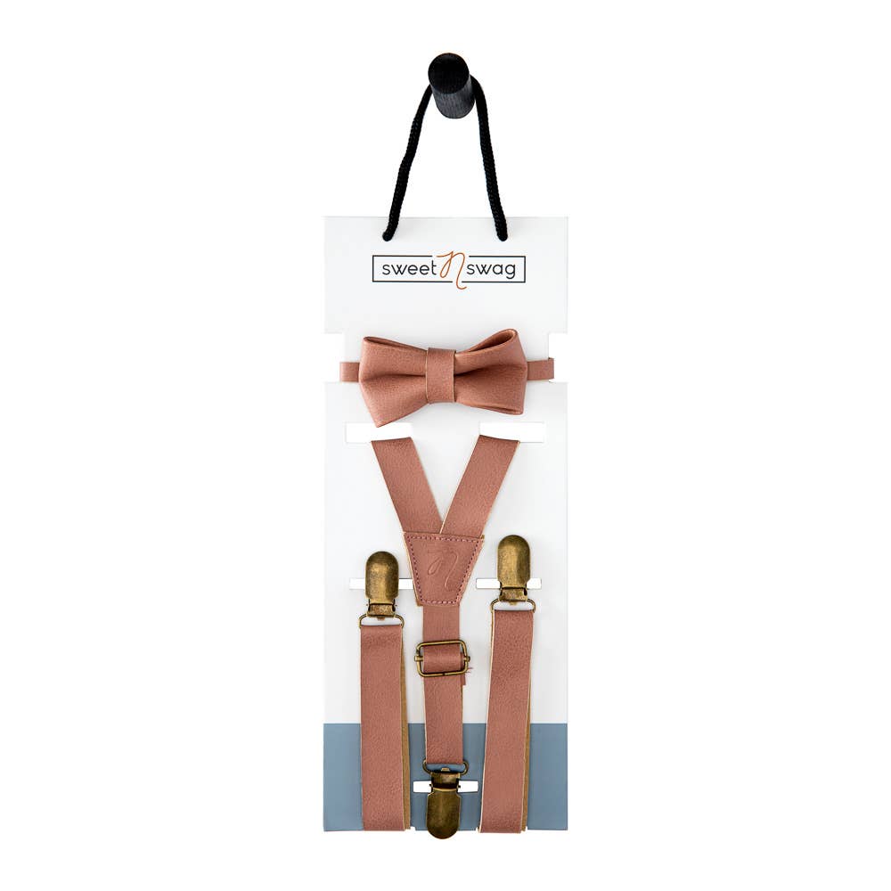 Bow Tie + Suspender Set  |Baby accessory, baby boy