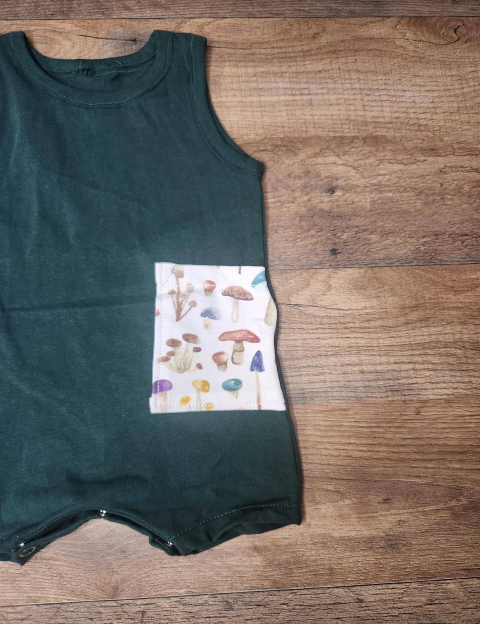 Handmade Mushroom Tank Romper