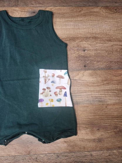 Handmade Mushroom Tank Romper