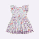 Orchid Petals Gingham Dress