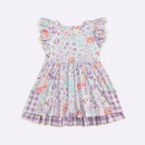 Orchid Petals Gingham Dress