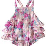 Muslin Ruffle Sunsuit- Garden Secrets