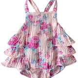 Muslin Ruffle Sunsuit- Garden Secrets