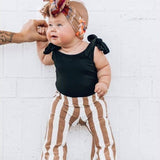 Blakely Boho Bell Bottoms - Tan Stripes
