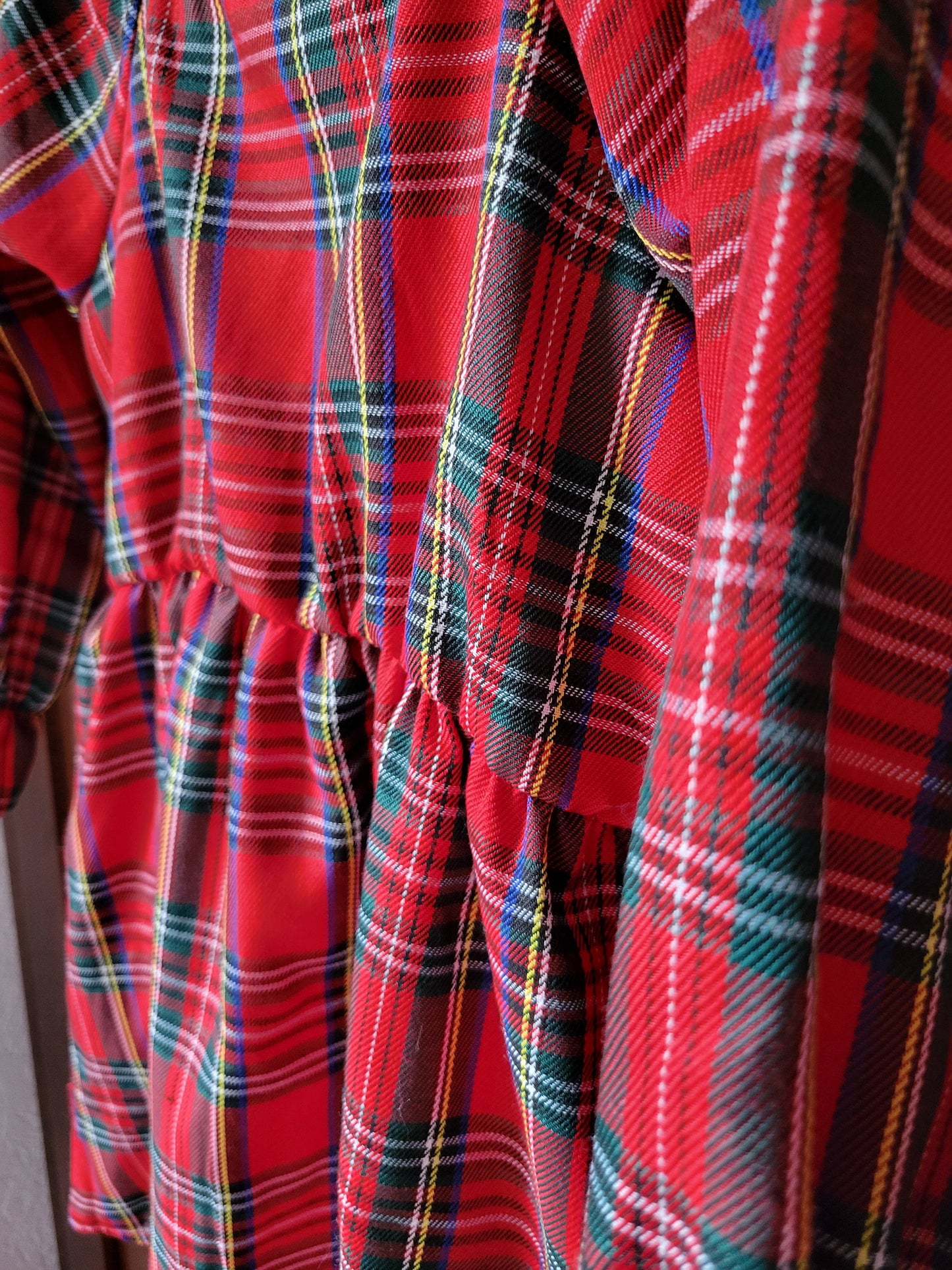Christmas Red Tartan Plaid Mommy & Me Dress - Infant Dress