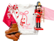 Santa Bow | Infant and Girls Christmas Sweatshirt Pink Red Sleeves