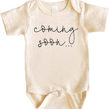 Pregnancy Announcement Onesie – Coming Soon Baby Bodysuit