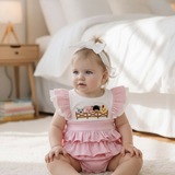 Farm Animal Embroidered Ruffle Bodysuit