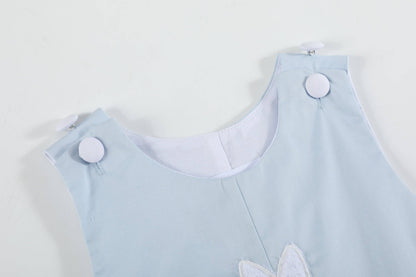 Blue Fuzzy Bunny Overalls