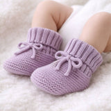 Knit Booties, Lavender