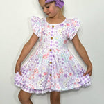Orchid Petals Gingham Dress
