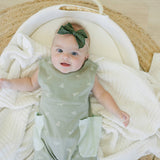 Organic Cotton Sleeveless Romper - Freshwater Snail