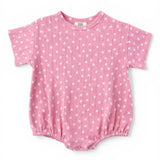 Pink Flower / Organic Pointelle T-Shirt Bubble
