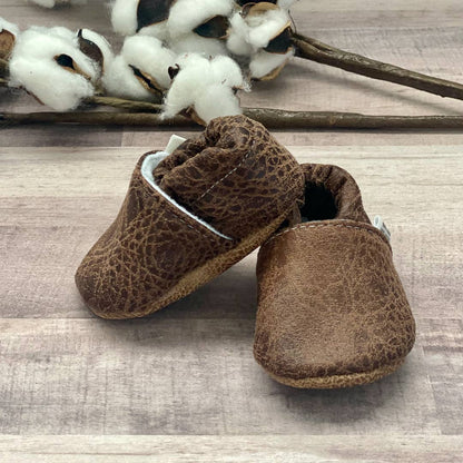 Chocolate Suede Moccasins