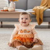 Thanksgiving 4 layer tulle baby bodysuit