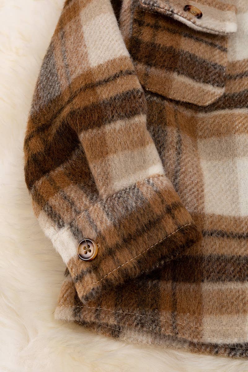 Coffee & Cream Plaid Shacket