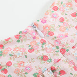 Floral Strawberry Smocked Flutter Romper