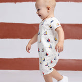 Baby Slub Shorty Romper | Little Skippers
