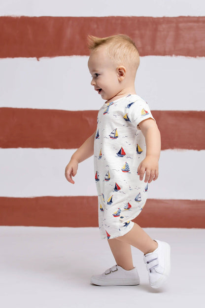 Baby Slub Shorty Romper | Little Skippers