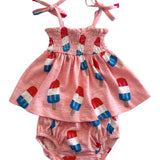 Popsicle Pink / Organic Smocked Set