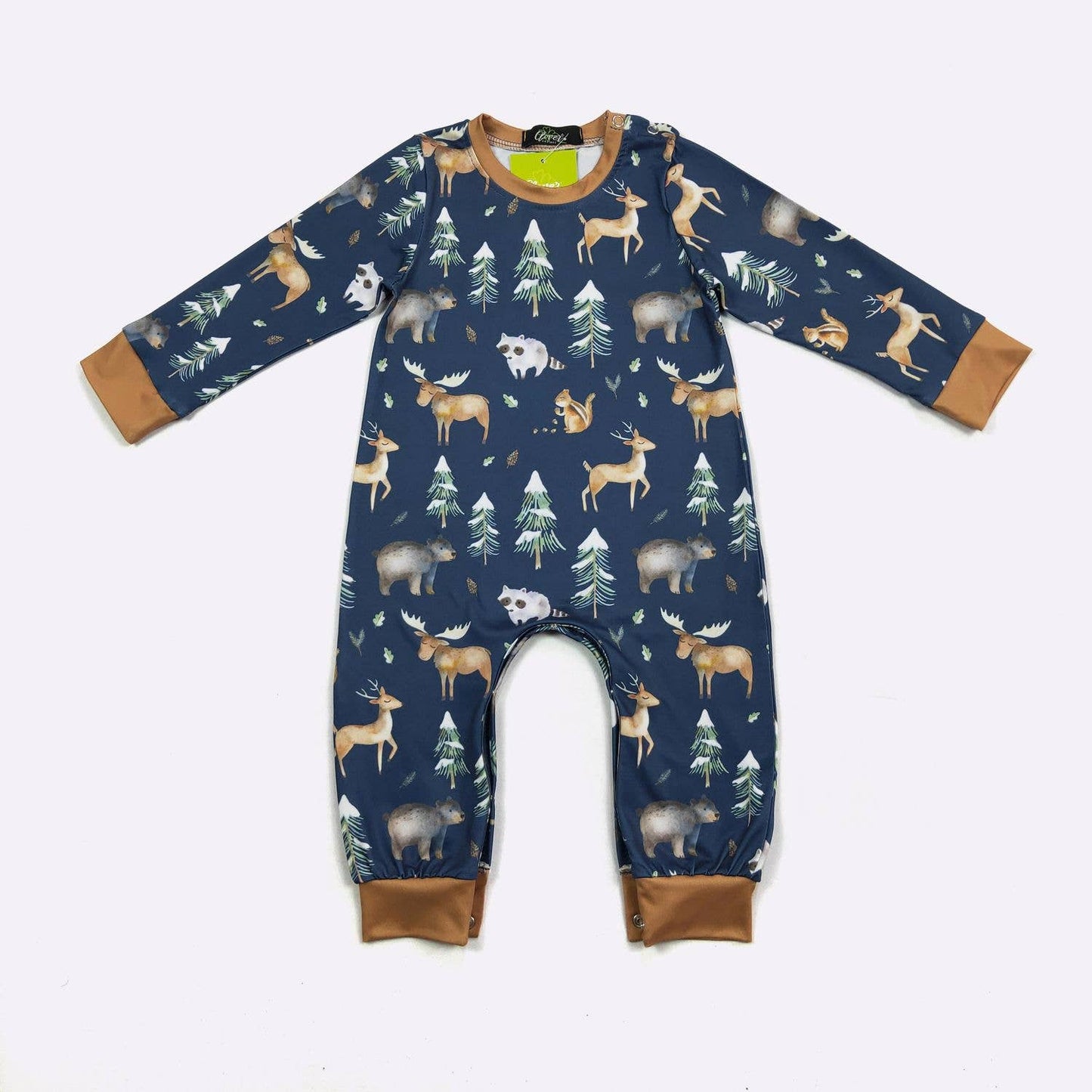 Navy Woodland Boy Romper