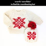 Snowflake Natural Crew Neck Sweater for Baby & Toddler