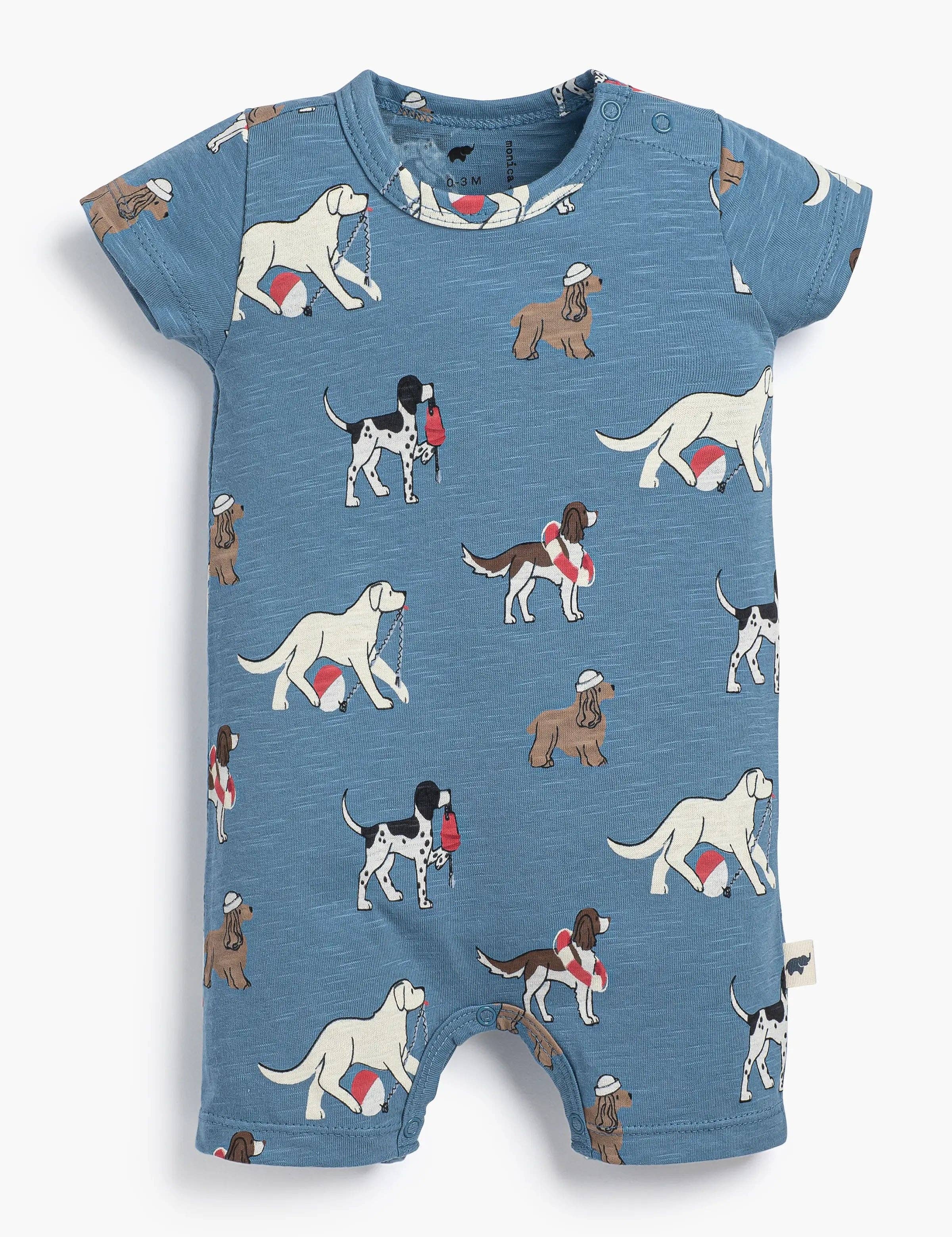 Baby Slub Shorty Romper | Nantucket Pups