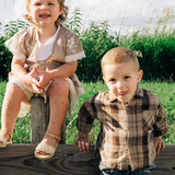 Lightweight Mocha Brown Flannel - Child