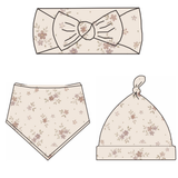 Delicate Mauve Floral Bamboo Accessories