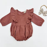 Gabriella Longsleeve Romper with Bow