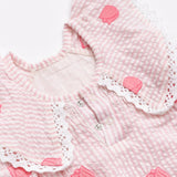 Easter Smocked Bubble Romper Embroidered Tulips