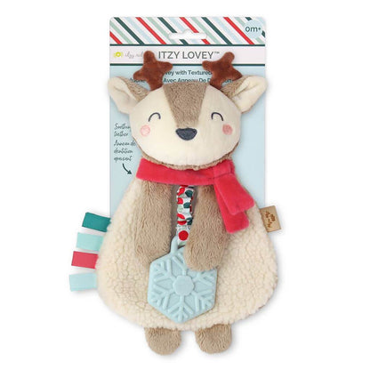 Holiday Itzy Lovey™ Plush + Teether Toy: Bear - Evvie Bean's Baby Boutique